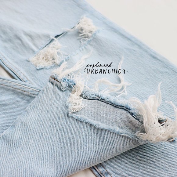 NWT ABERCROMBIE 90s Straight Jean Light Ripped size 30 - Picture 11 of 14